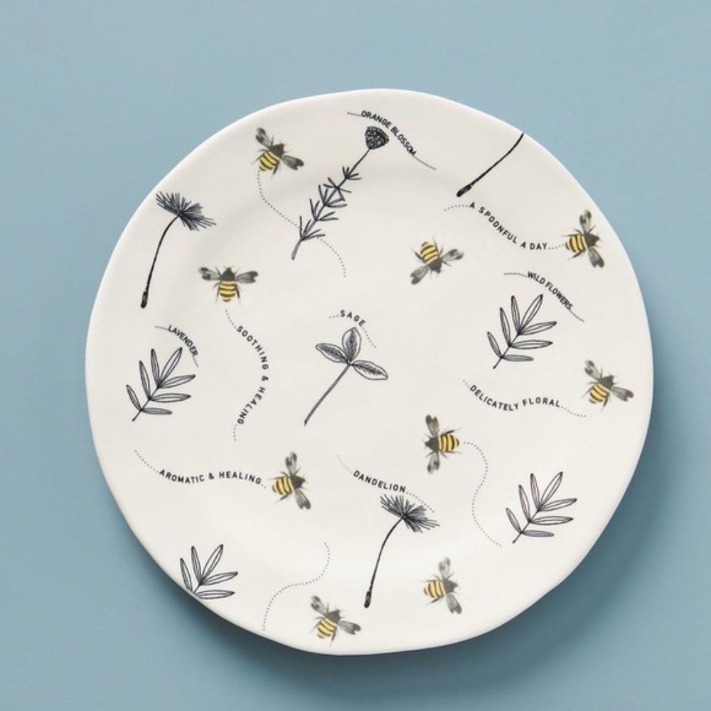 Busy Bee Bug Boho Farmhouse Animal Dessert Plate